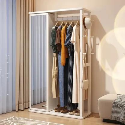 Modern Freestanding Hall Tree with Drawers and Cabinet Image - 4