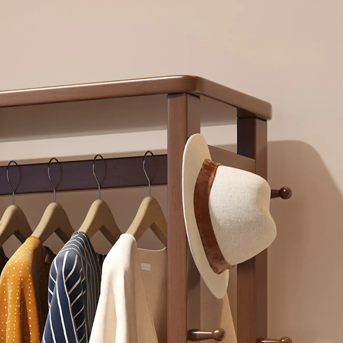 Modern Freestanding Hall Tree with Drawers and Cabinet Image - 8