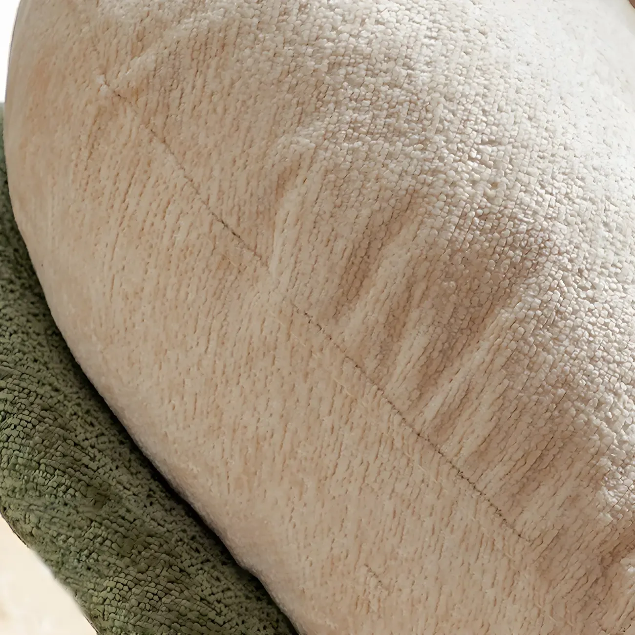 Modern Velvet Upholstered Rocking Chair with Wood Legs Image - 10