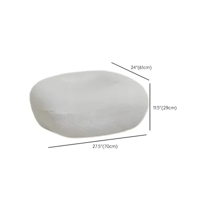 Cute Upholstered White Rocking Chair with Ottoman for Indoor Image - 12