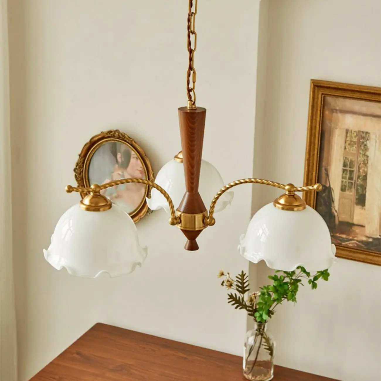 Modern White Dome Chandelier with Adjustable Length Image - 13 | homeyfad