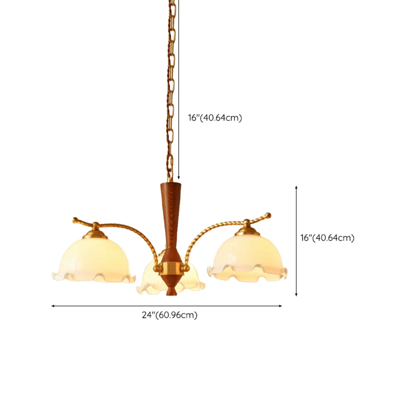 Modern White Dome Chandelier with Adjustable Length #size | homeyfad
