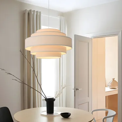 Elegant White Chandelier with Adjustable Hanging Length Image - 3