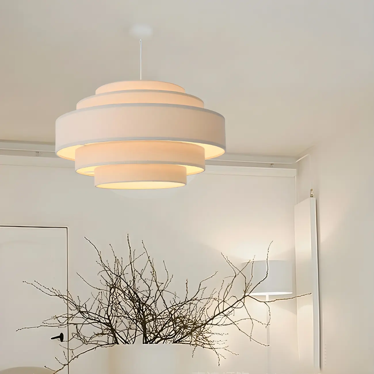 Elegant White Chandelier with Adjustable Hanging Length Image - 10 | homeyfad