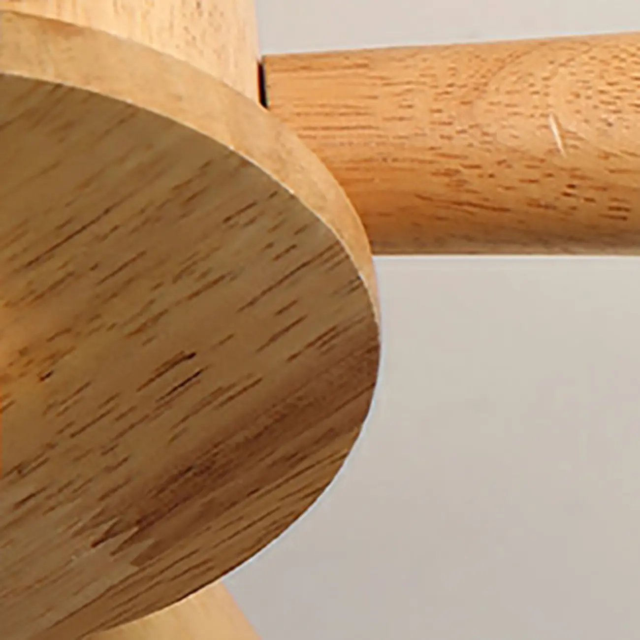 Elegant Wood Flush Mount Chandelier with 5 Lights for Bedroom Image - 12 | homeyfad