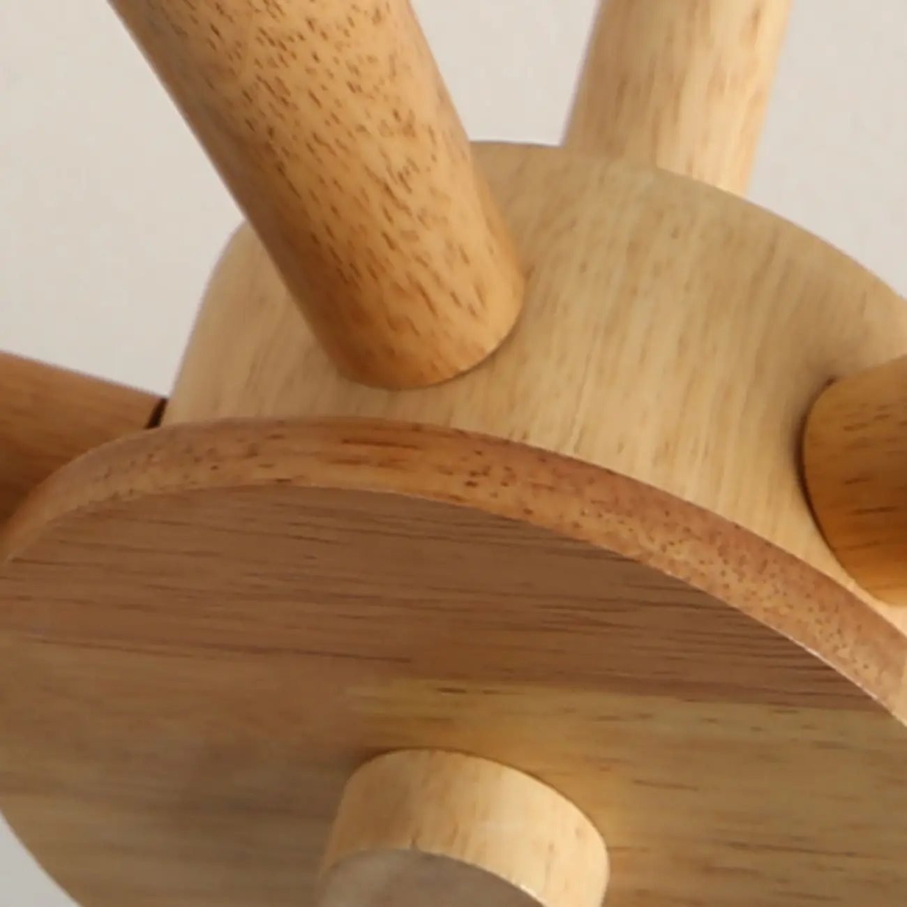 Elegant Wood Flush Mount Chandelier with 5 Lights for Bedroom Image - 13 | homeyfad