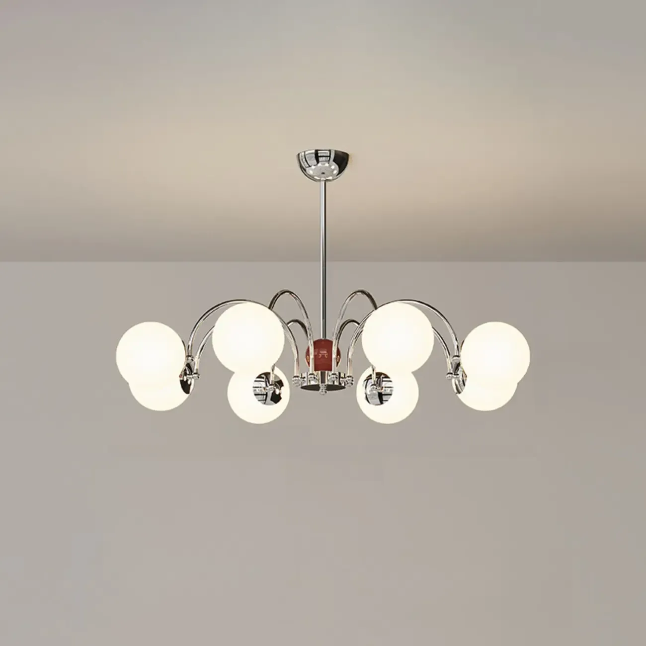 Modern Glass Ball Chandelier with Adjustable Height Image - 5