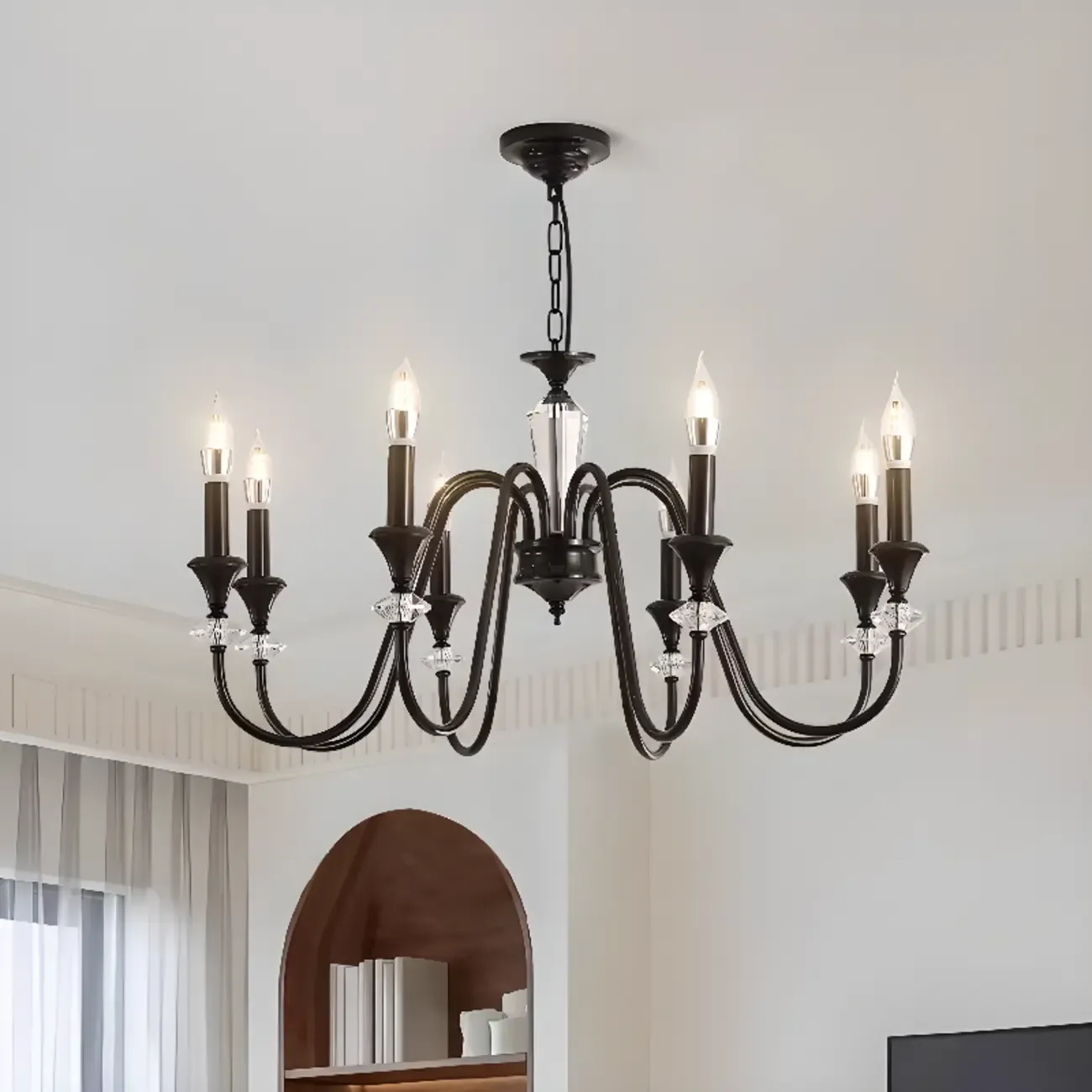 Modern Adjustable Metal Candelabra Chandelier Light Image - 7