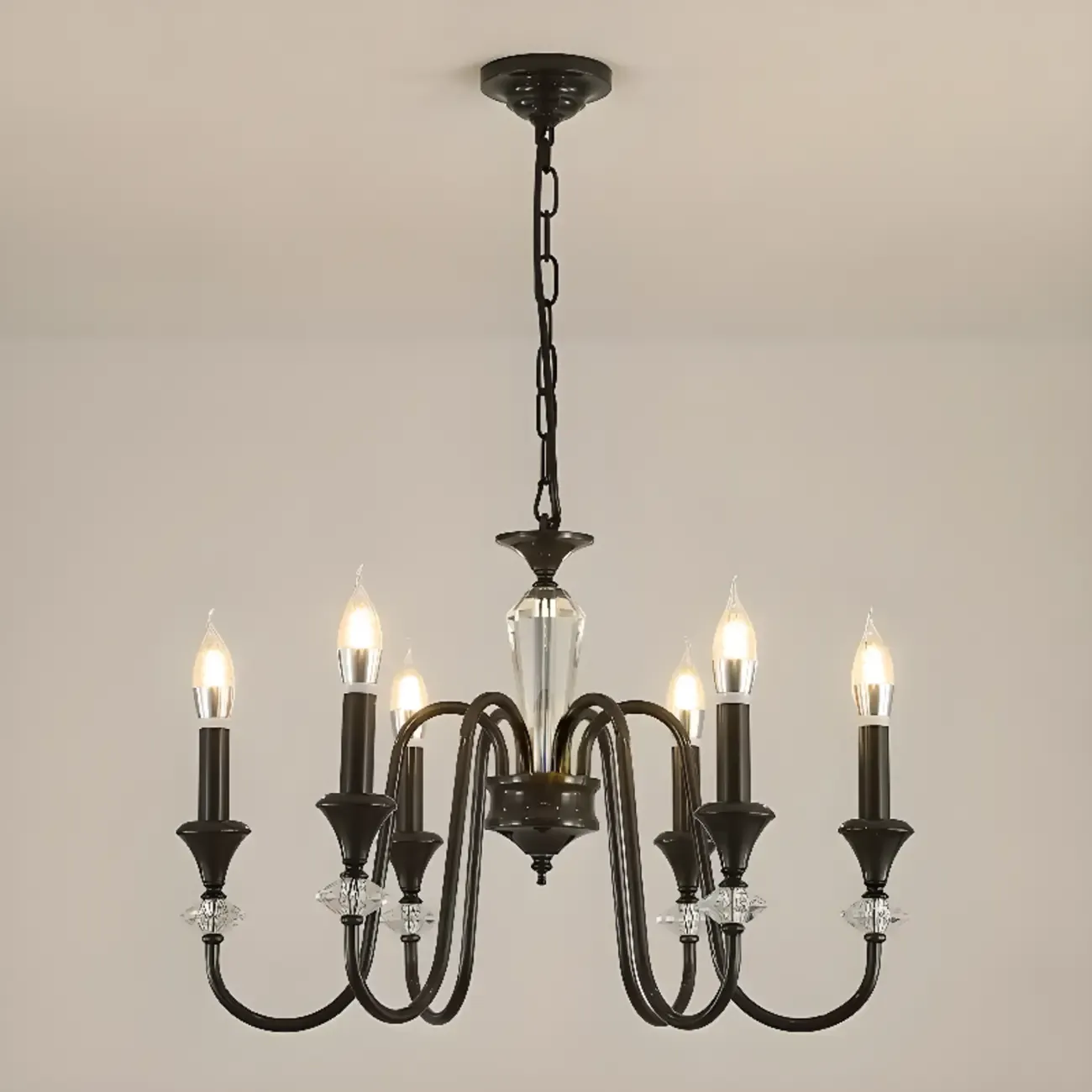 Modern Adjustable Metal Candelabra Chandelier Light Image - 9