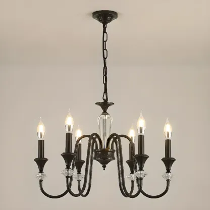 Modern Adjustable Metal Candelabra Chandelier Light Image - 9