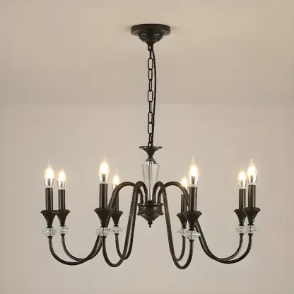 Modern Adjustable Metal Candelabra Chandelier Light Image - 11