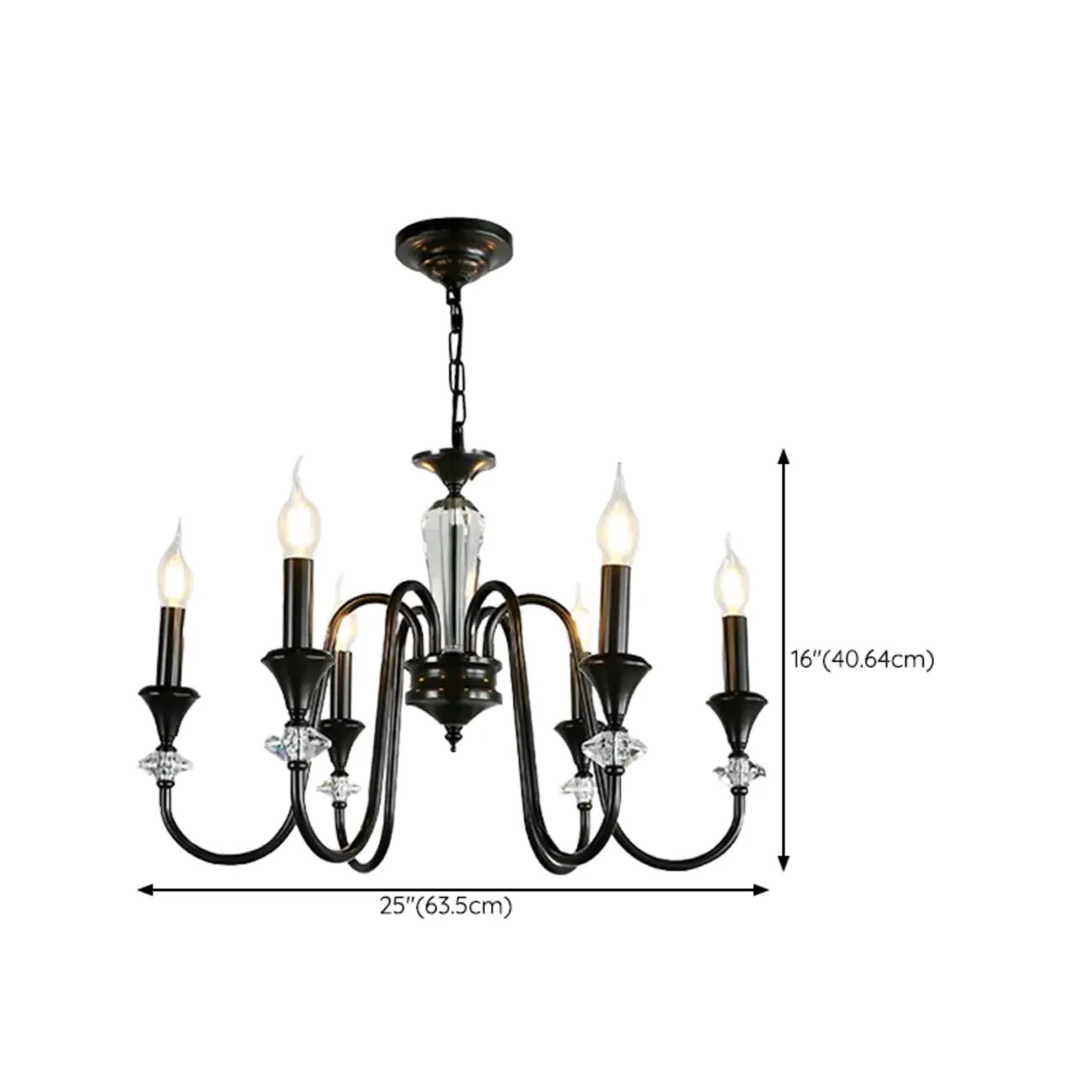 Modern Adjustable Metal Candelabra Chandelier Light #size | homeyfad