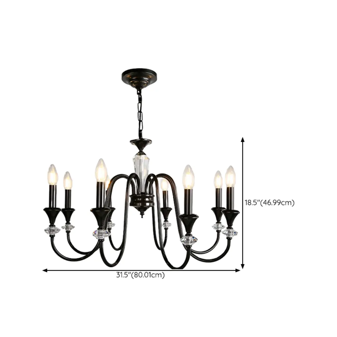 Modern Adjustable Metal Candelabra Chandelier Light Image - 17 | homeyfad