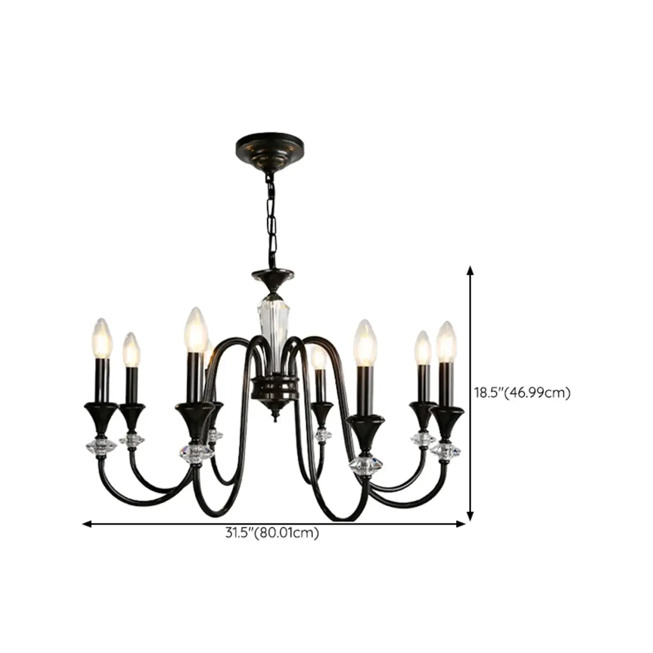 Modern Adjustable Metal Candelabra Chandelier Light Image - 17