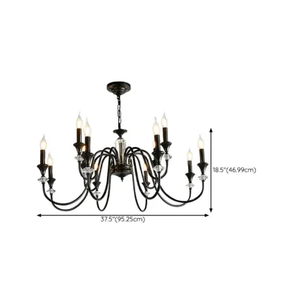 Modern Adjustable Metal Candelabra Chandelier Light Image - 18