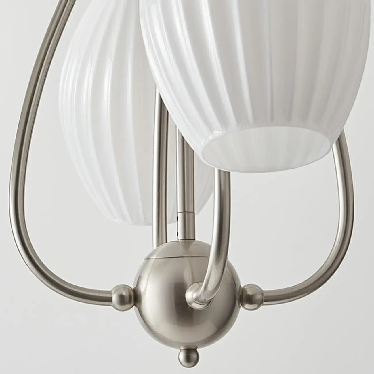 Modern Elegant  White Glass Chandelier for Living Room Image - 10