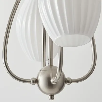 Modern Elegant  White Glass Chandelier for Living Room Image - 10