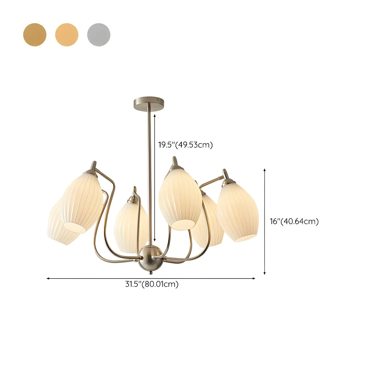 Modern Elegant  White Glass Chandelier for Living Room Image - 24 | homeyfad