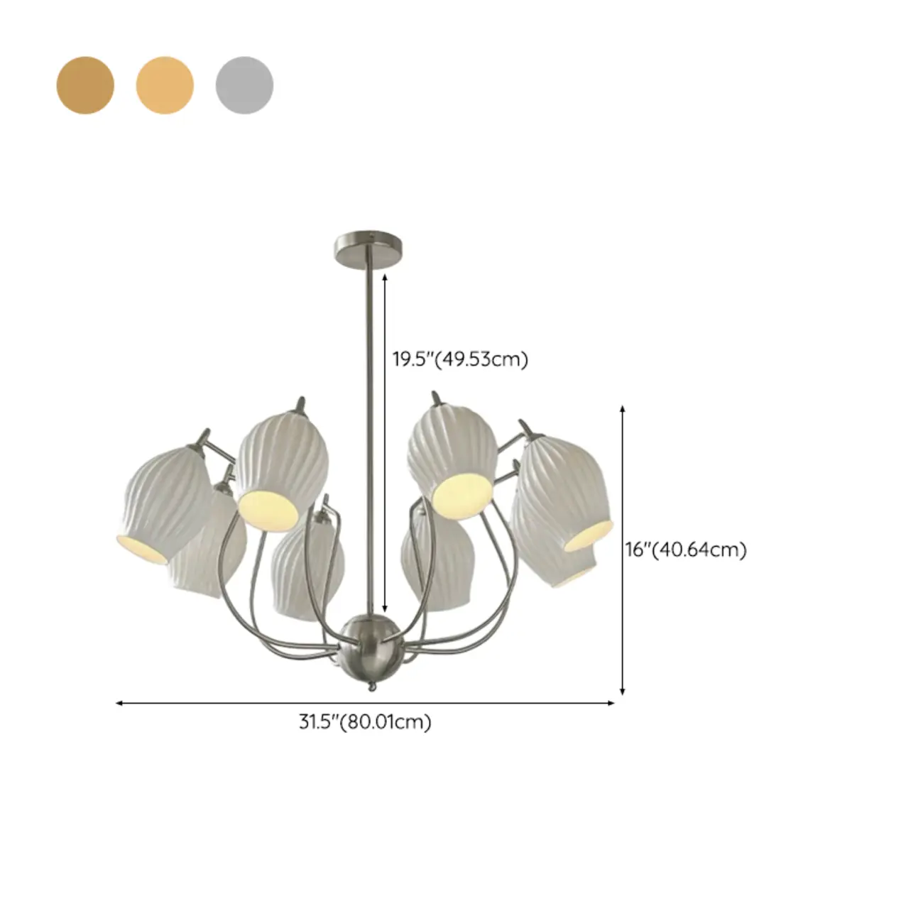 Modern Elegant  White Glass Chandelier for Living Room Image - 25 | homeyfad