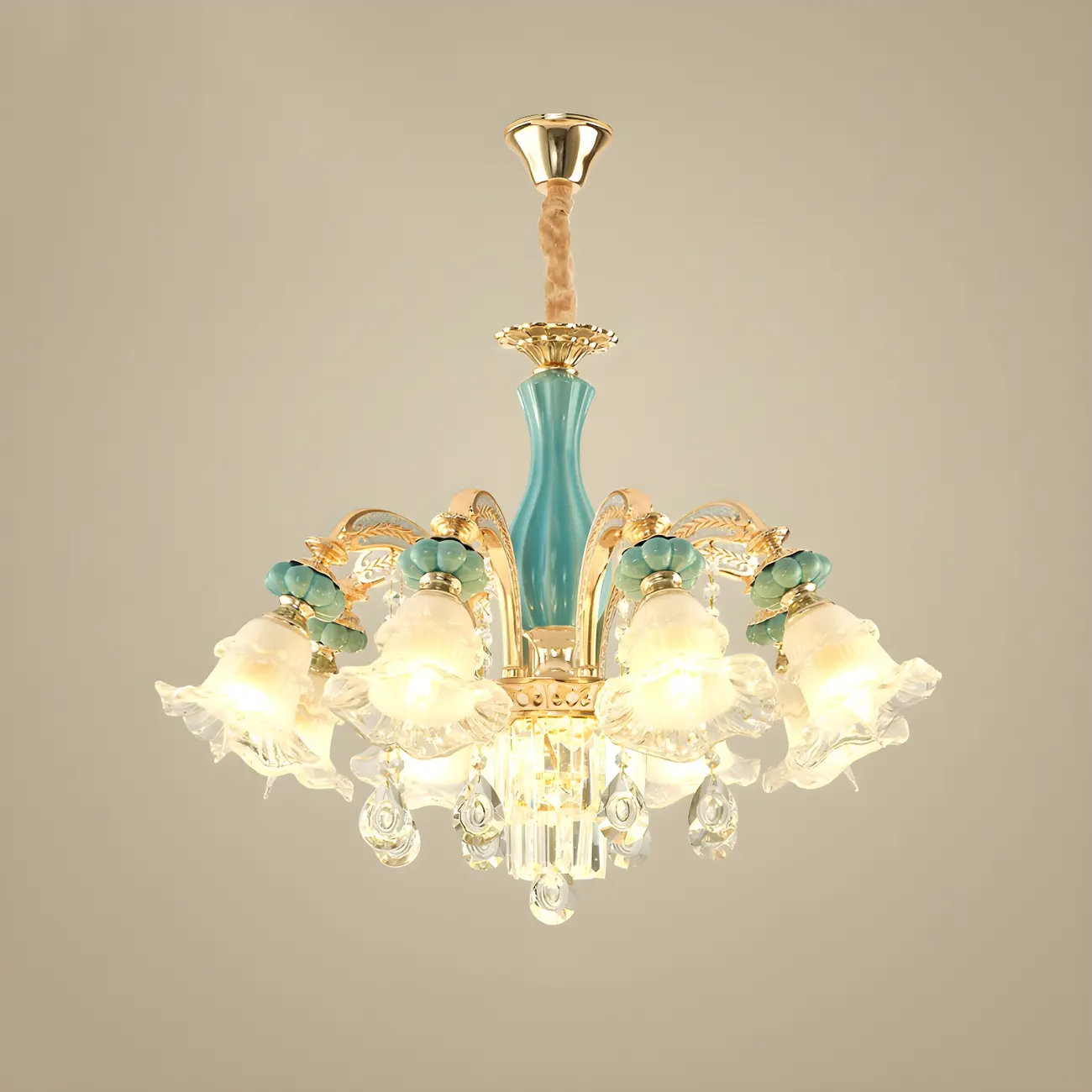 Luxury Crystal Chandelier with Elegant Design for Living Room Image - 2 | homeyfad