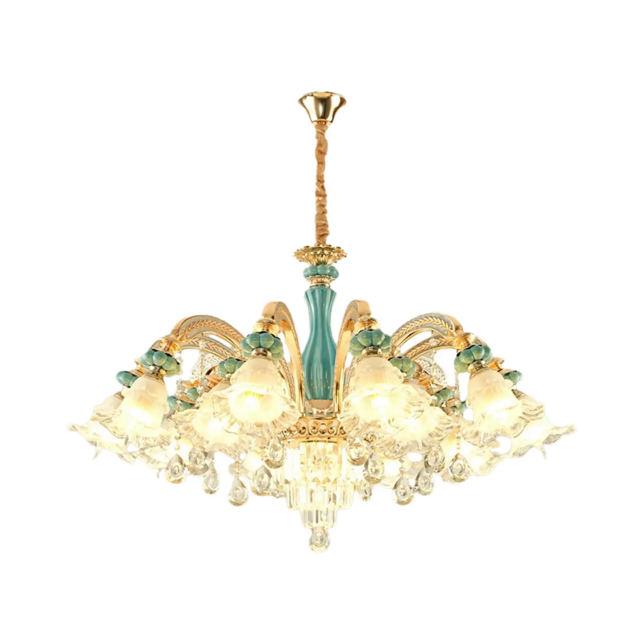 Luxury Crystal Chandelier with Elegant Design for Living Room Image - 6 | homeyfad