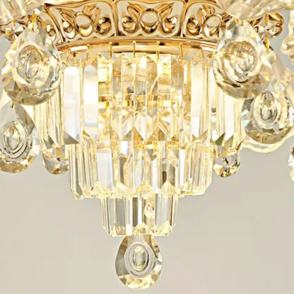Luxury Crystal Chandelier with Elegant Design for Living Room Image - 7