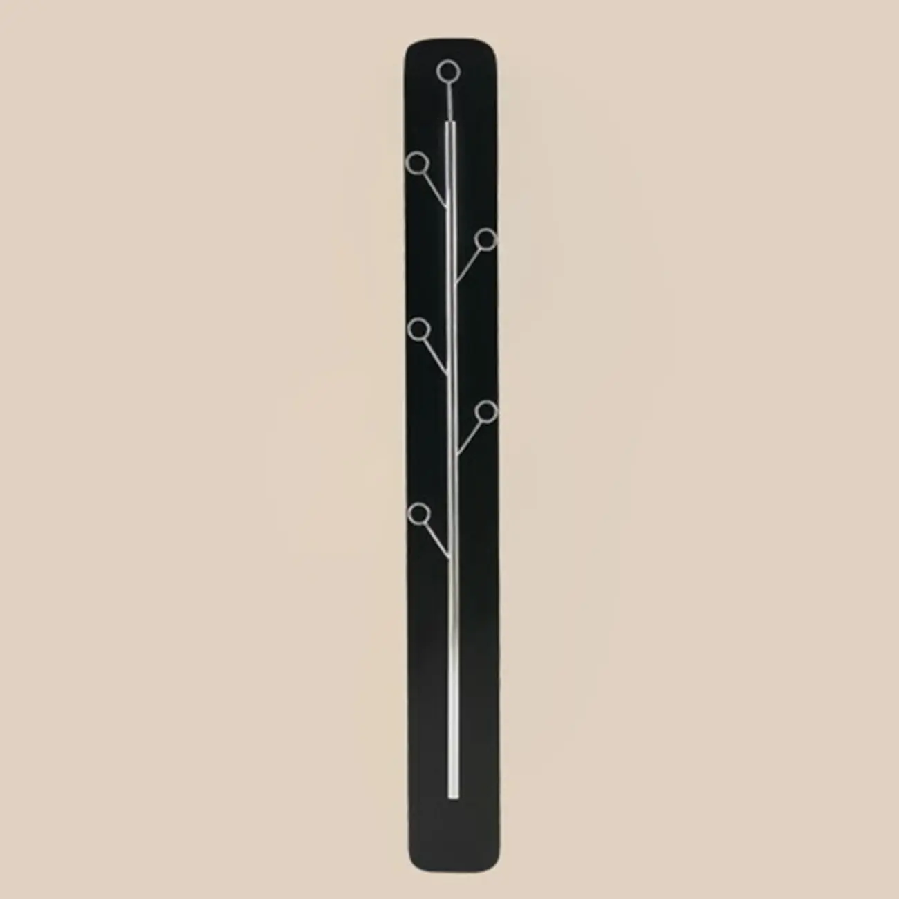 Modern Black/Silver Steel Wall-Mounted Coat Rack Image - 3 | homeyfad