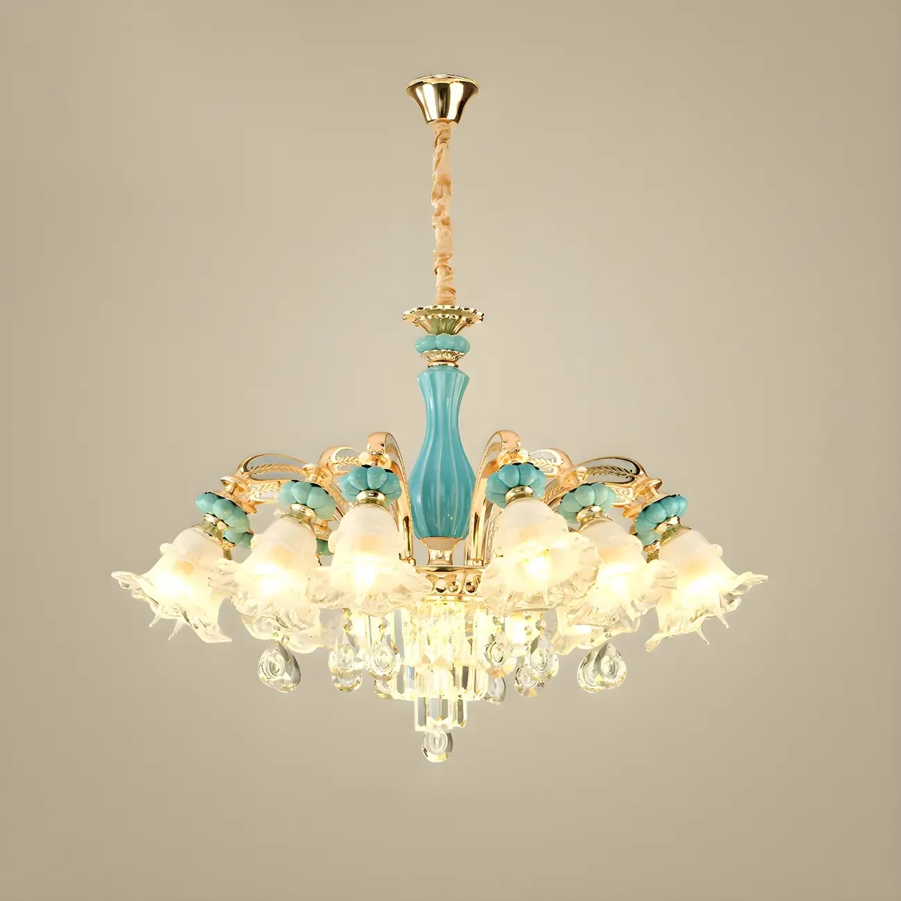 Luxury Crystal Chandelier with Elegant Design for Living Room Image - 12
