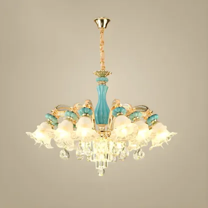 Luxury Crystal Chandelier with Elegant Design for Living Room Image - 12