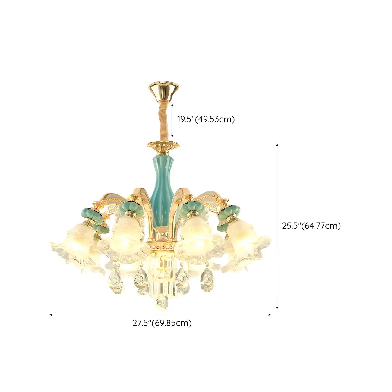 Luxury Crystal Chandelier with Elegant Design for Living Room Image - 15