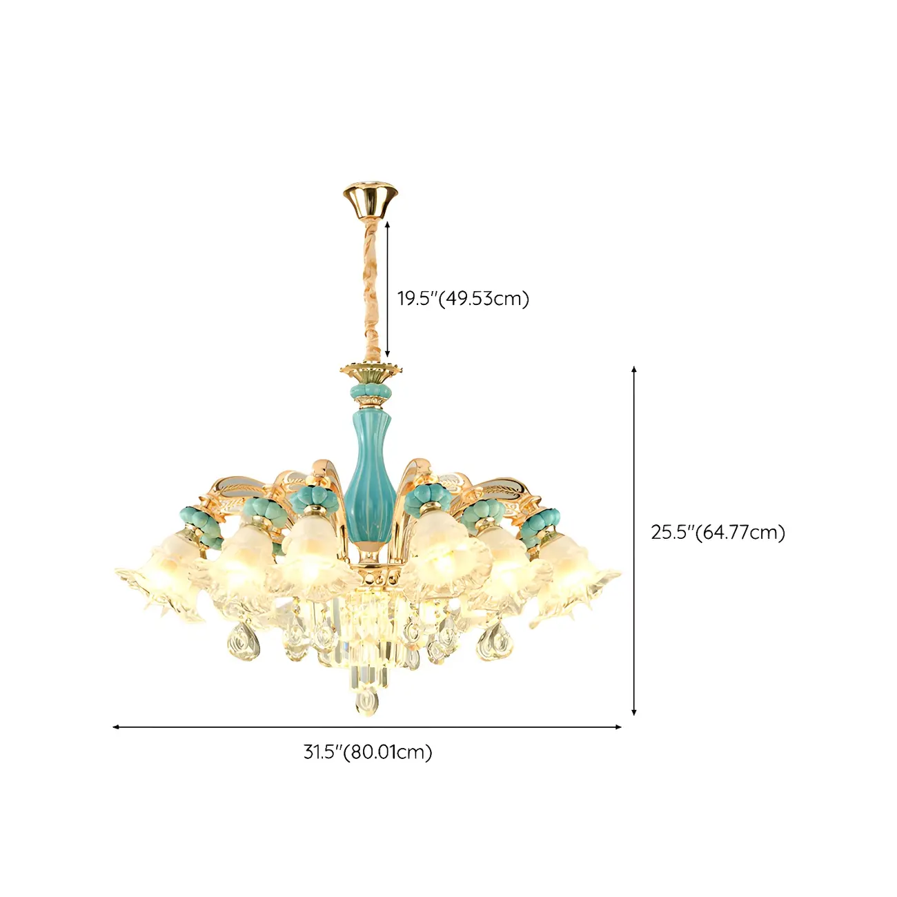 Luxury Crystal Chandelier with Elegant Design for Living Room Image - 17 | homeyfad