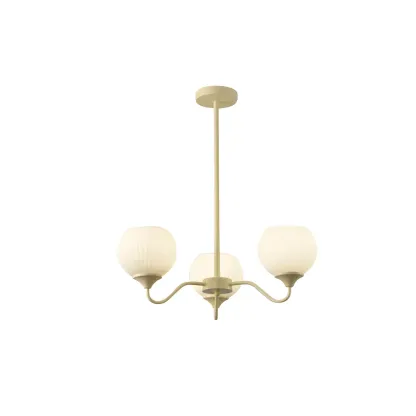 Minimalistic White Bulb Chandelier with Adjustable height Image - 2