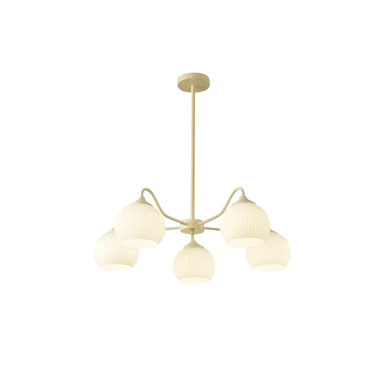 Minimalistic White Bulb Chandelier with Adjustable height Image - 3