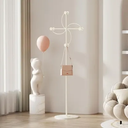 Glam Metal Pinwheel-Shaped Coat Rack with Hooks Image - 6