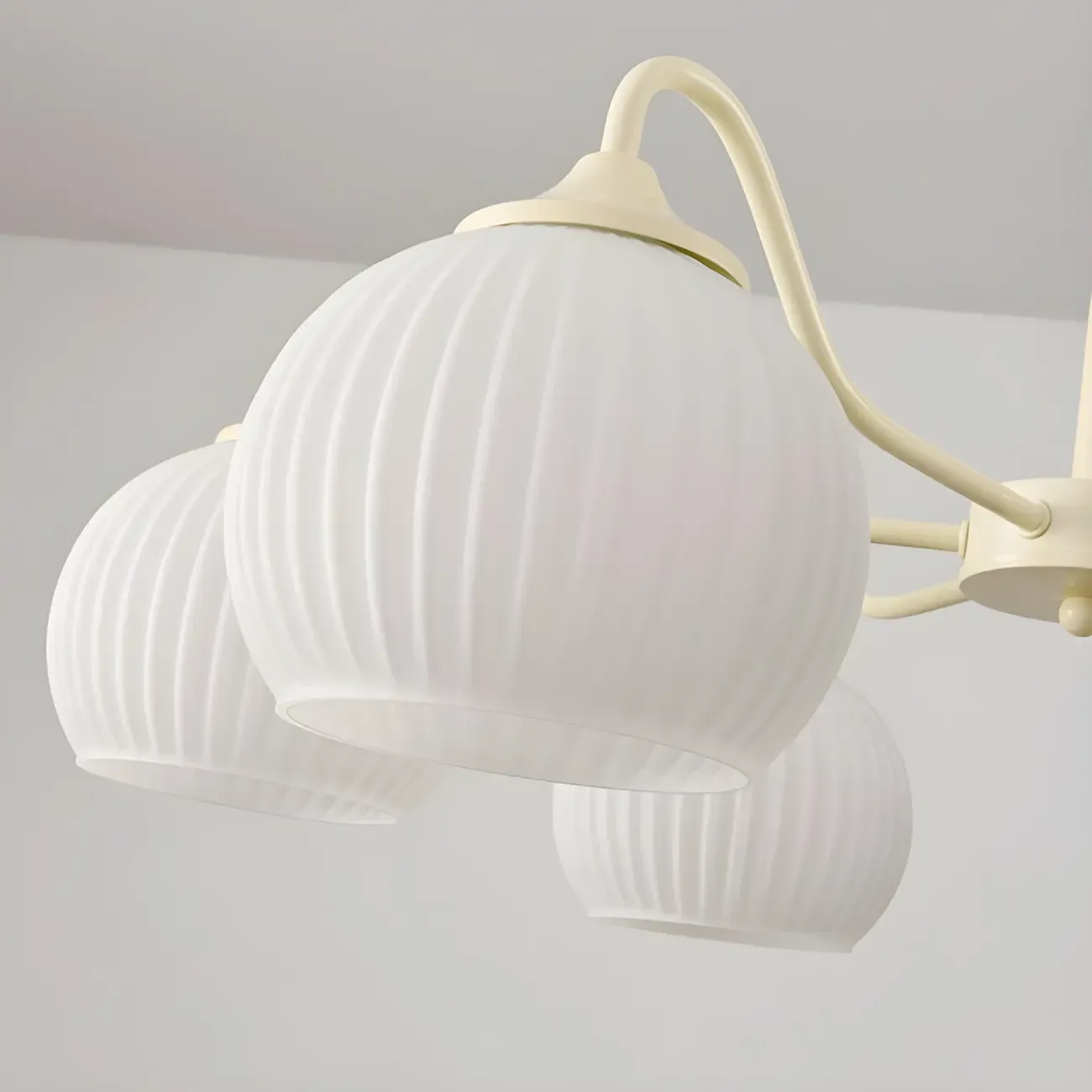 Minimalistic White Bulb Chandelier with Adjustable height Image - 7