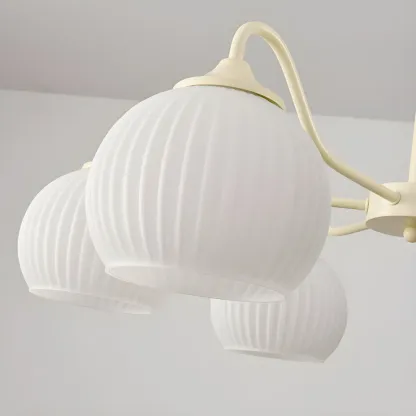 Minimalistic White Bulb Chandelier with Adjustable height Image - 7