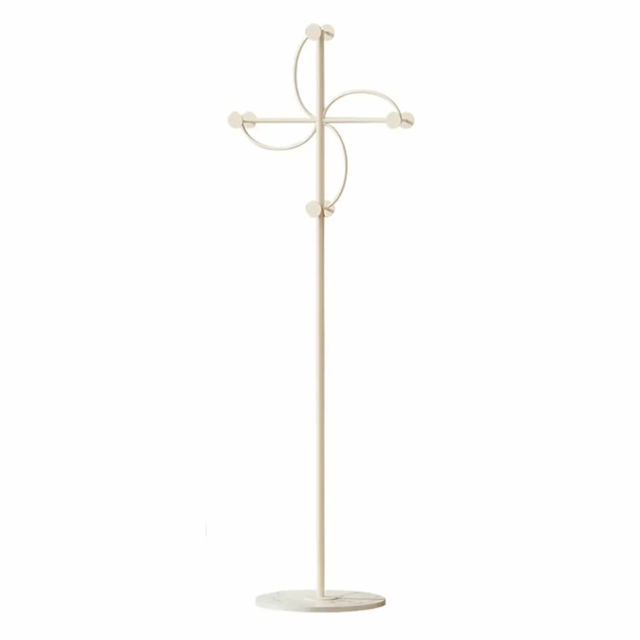 Glam Metal Pinwheel-Shaped Coat Rack with Hooks Image - 9 | homeyfad