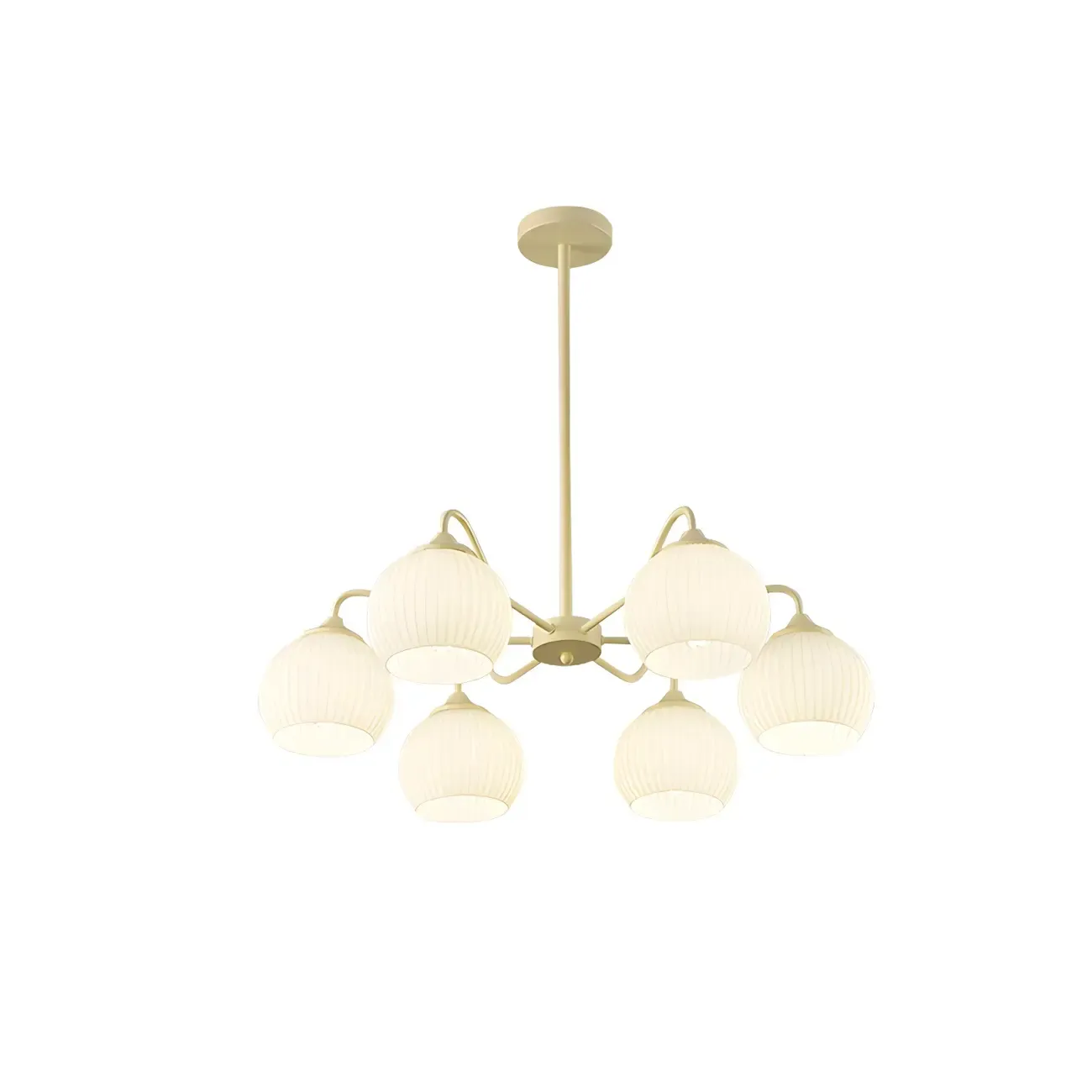 Minimalistic White Bulb Chandelier with Adjustable height Image - 9