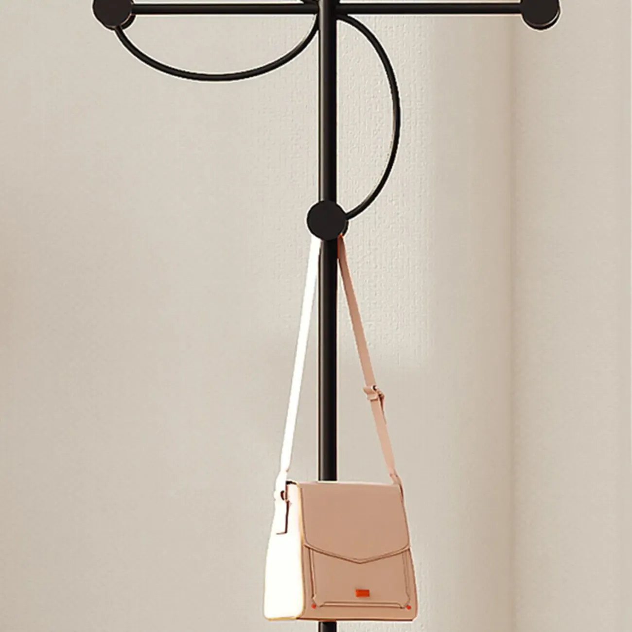 Glam Metal Pinwheel-Shaped Coat Rack with Hooks Image - 12