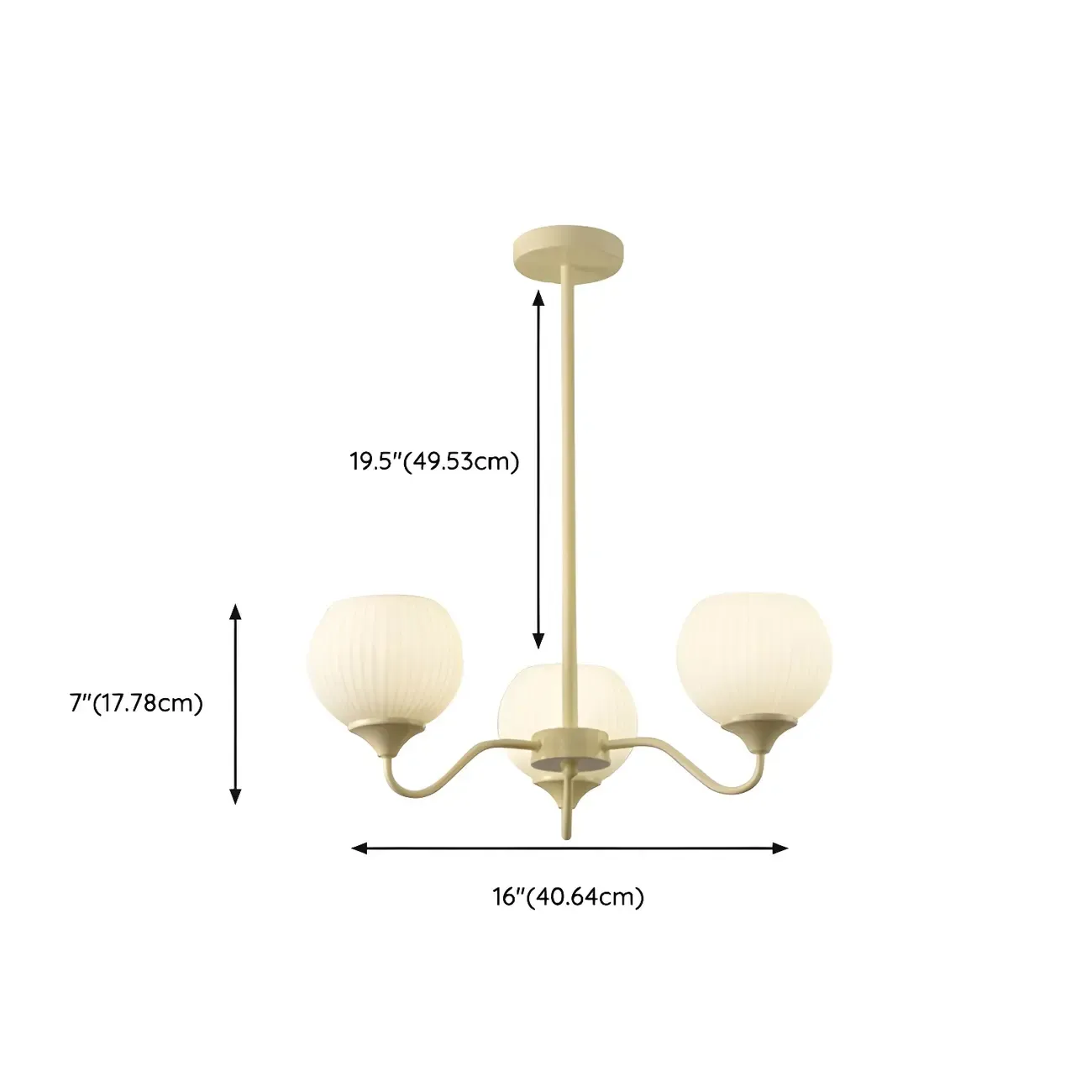 Minimalistic White Bulb Chandelier with Adjustable height #size