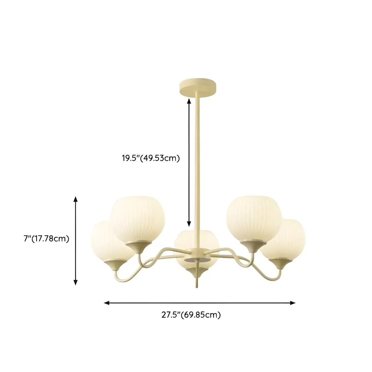 Minimalistic White Bulb Chandelier with Adjustable height Image - 13