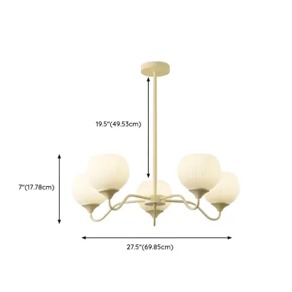 Minimalistic White Bulb Chandelier with Adjustable height Image - 13