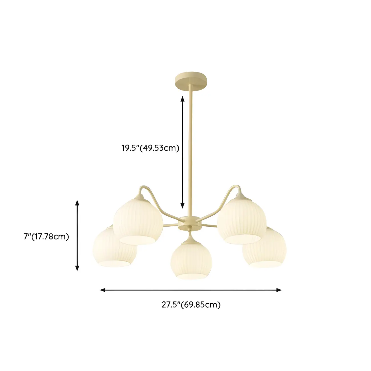 Minimalistic White Bulb Chandelier with Adjustable height Image - 14 | homeyfad