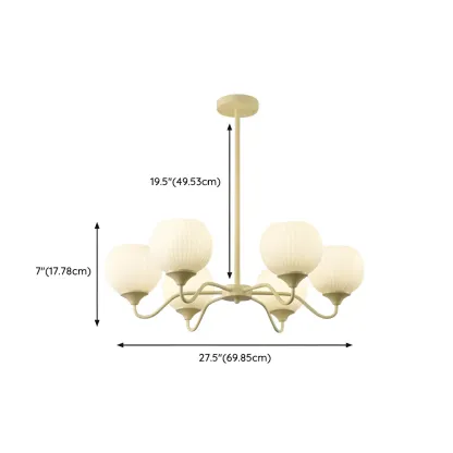 Minimalistic White Bulb Chandelier with Adjustable height Image - 15