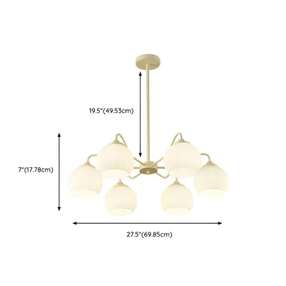 Minimalistic White Bulb Chandelier with Adjustable height Image - 16