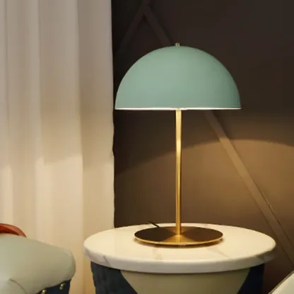 Macaron Iron Dome Shade Metal Table Lamp Plug In Electric Image - 6