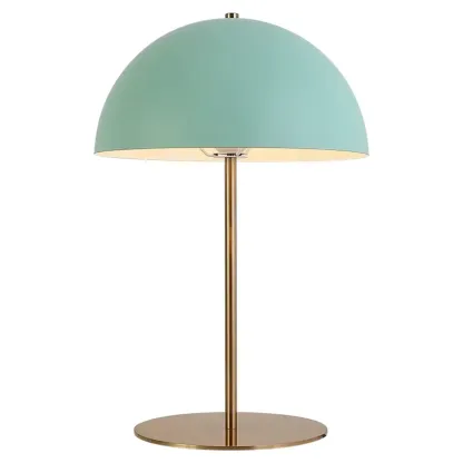 Macaron Iron Dome Shade Metal Table Lamp Plug In Electric Image - 8