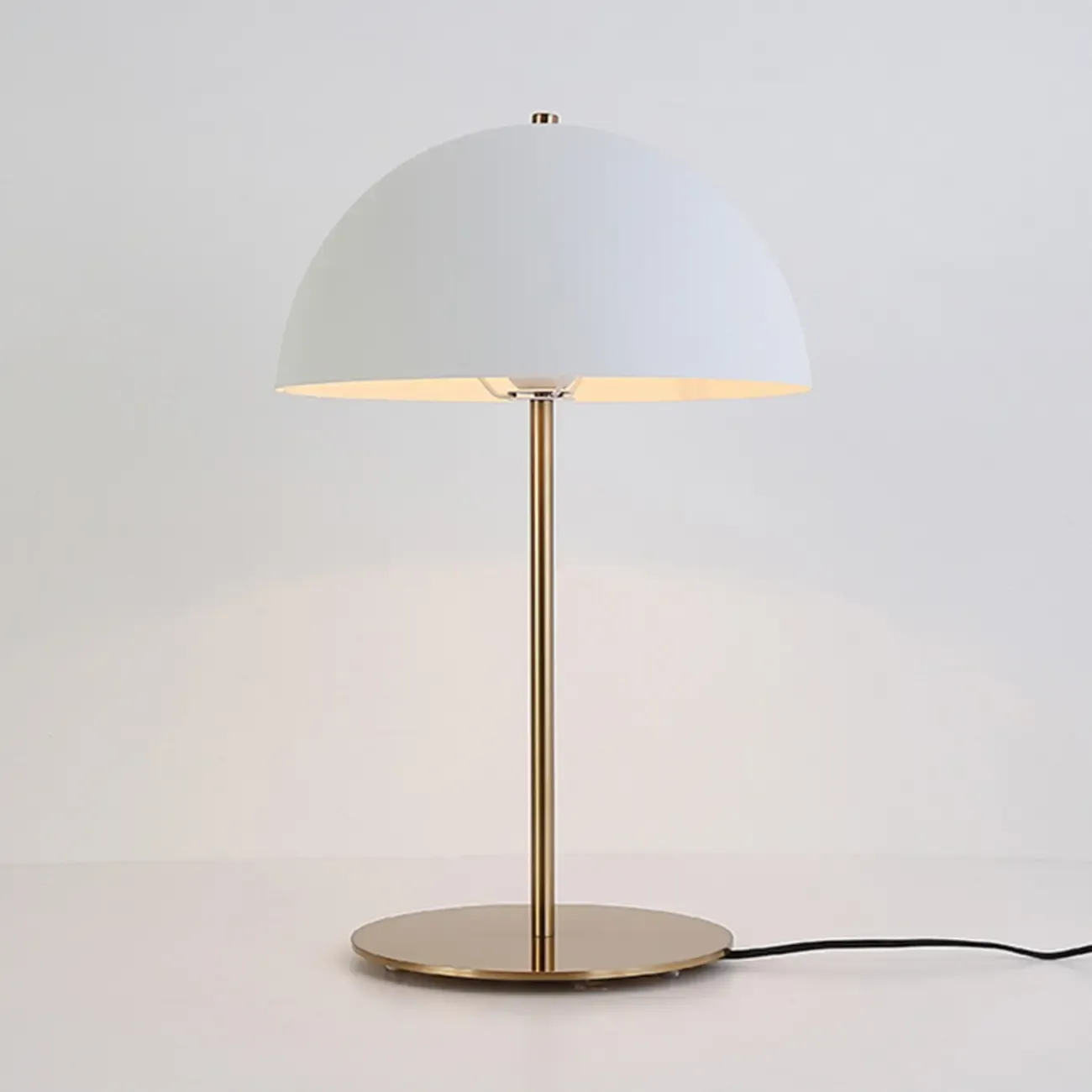 Macaron Iron Dome Shade Metal Table Lamp Plug In Electric Image - 9