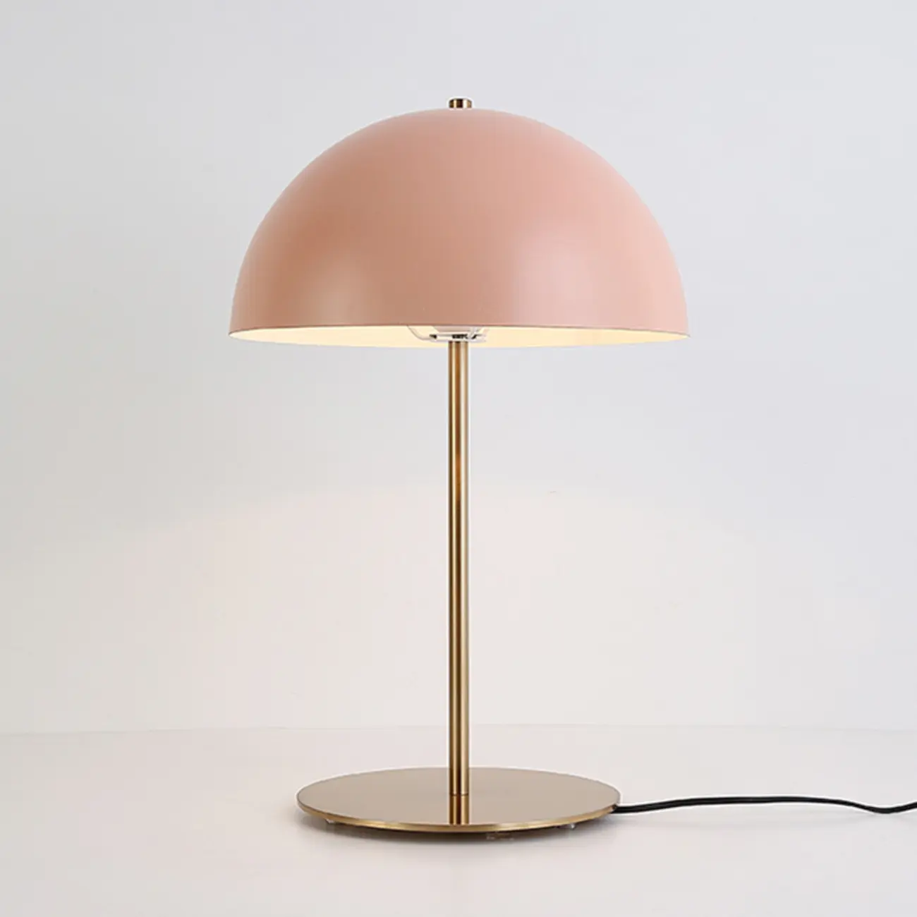 Macaron Iron Dome Shade Metal Table Lamp Plug In Electric Image - 10 | homeyfad