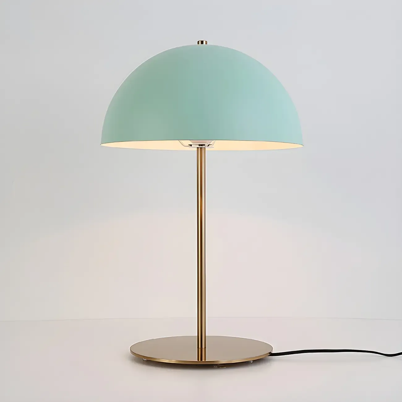Macaron Iron Dome Shade Metal Table Lamp Plug In Electric Image - 11